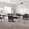 Flash Furniture 880 lb. Capacity Gray Stack Chair w/ Chrome Frame, 5PK 5-RUT-18-GY-CHR-GG - alternate 6